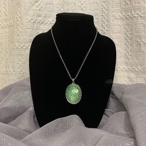 Green Crystal and Gemstone Necklace